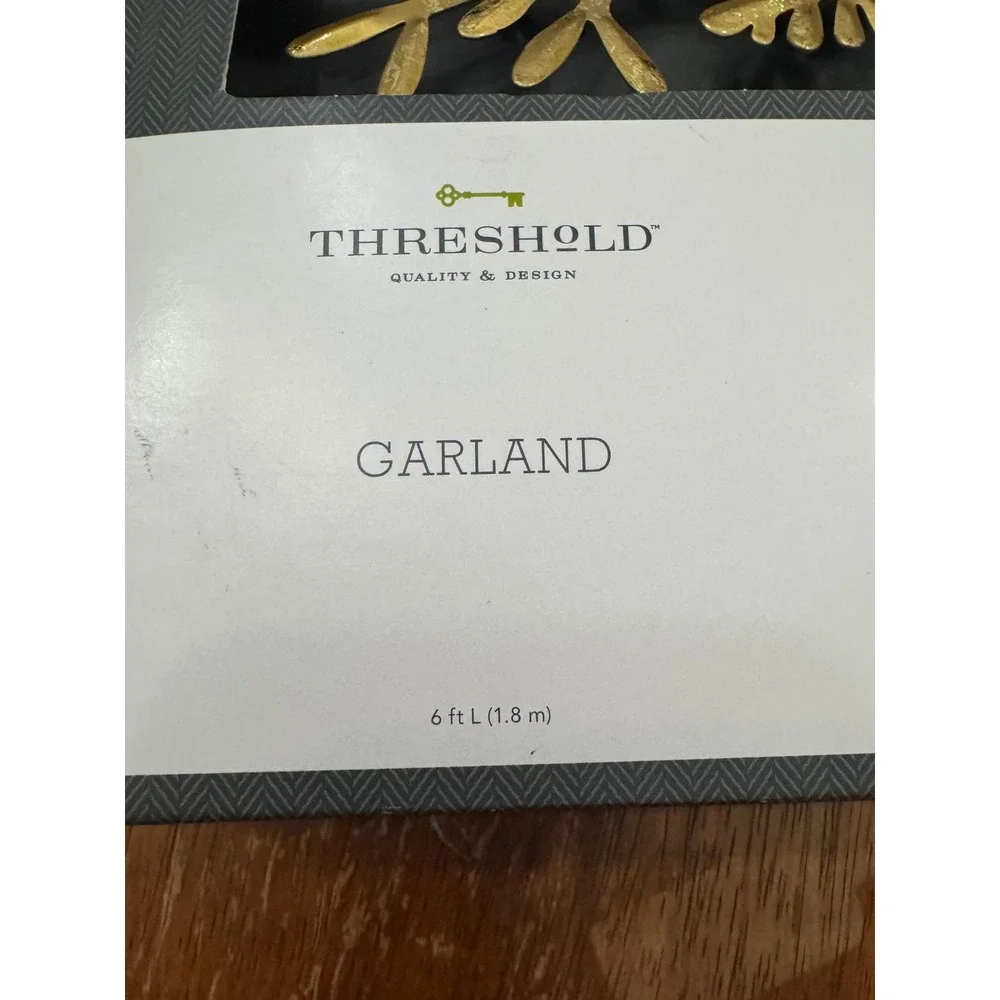 Threshold Gold Branch Snowflake Retired Garland 6ft Decorative Holiday Accent